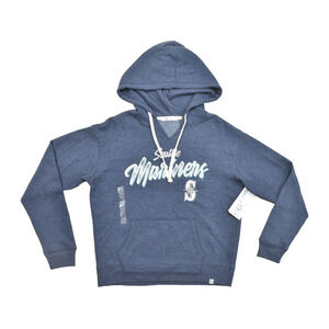 47 Men's Seattle Mariners MLB Pullover Hoodie Sze S Blue Cotton Blend NEW